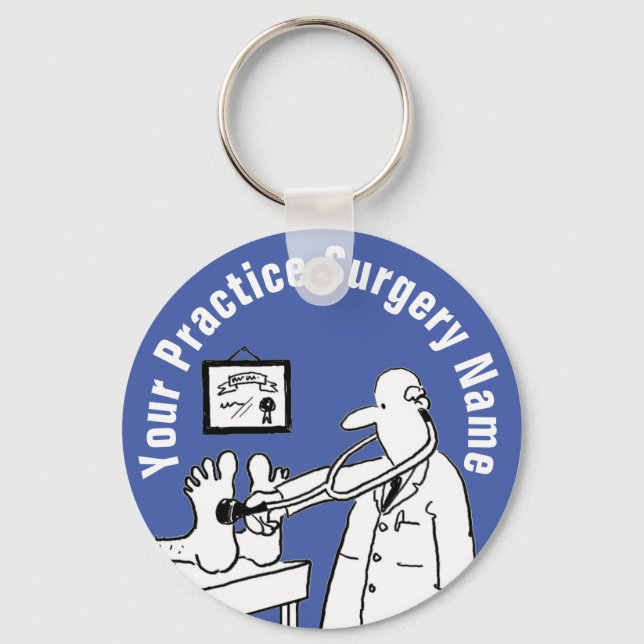Fun Doctor with Stethoscope Key Ring (Front)