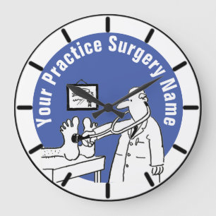 Fun Doctor with Stethoscope Medical Large Clock