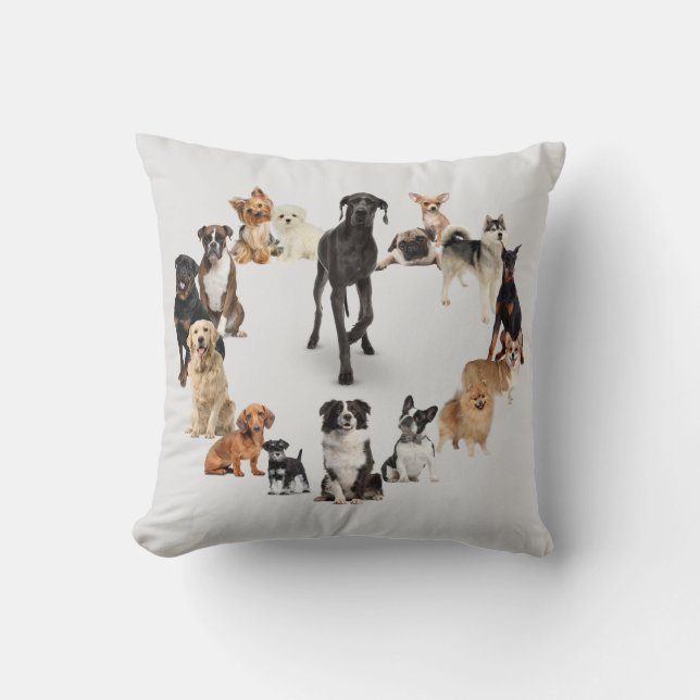 Fun Dog Breed Pet Animals Dog Cushion (Front)