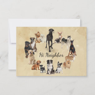 Fun Dog Breed Pet Animals Dog Thank you Card