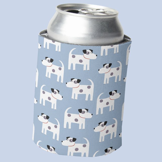 Fun Dog Pattern Can Cooler (Parson Jack Russell Terrier Dog fun can cooler)