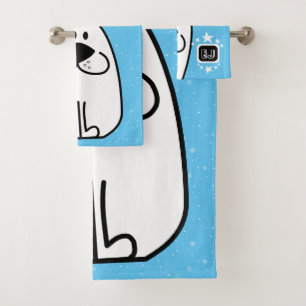 Fun Dog Personalised Monogram Design Bath Towel Set