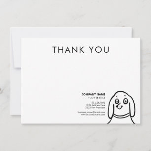 Fun Dog Pet Care Service Thank You Business Card