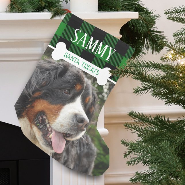 Fun Dog Photo Name Personalised Small Christmas Stocking (Fun Dog Photo Name Personalized Small Christmas Stocking)