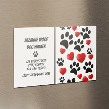 Fun Dog Walker Paw and Hearts Pet Sitter Business