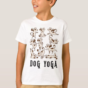Fun Dog Yoga Gift T Shirt - Cute Family Wear Lt 