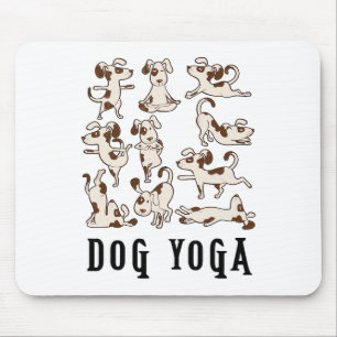 Fun Dog Yoga Gift T Shirt - Cute Family Wear Lt Mouse Mat