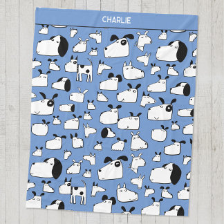Fun Dogs Personalised Fleece Blanket