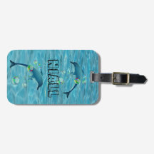 Fun Dolphin and Bubbles Personalised