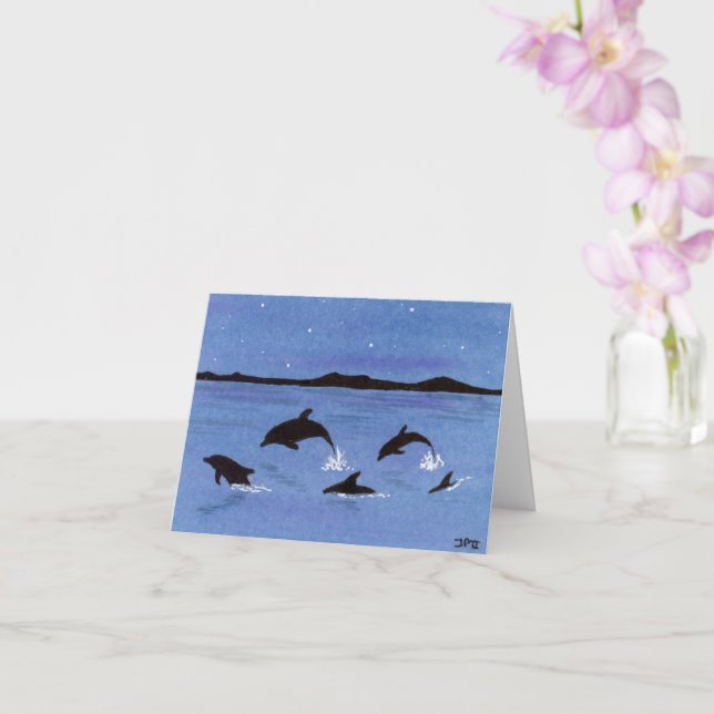 Fun Dolphins Card (Orchid)