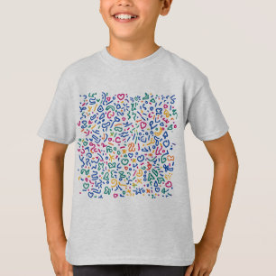 Fun doodle colourful vibrant shapes T-Shirt