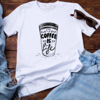 Fun Doodle Sketch Lettering Coffee is Life Cup