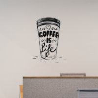 Fun Doodle Sketch Lettering Coffee is Life Cup