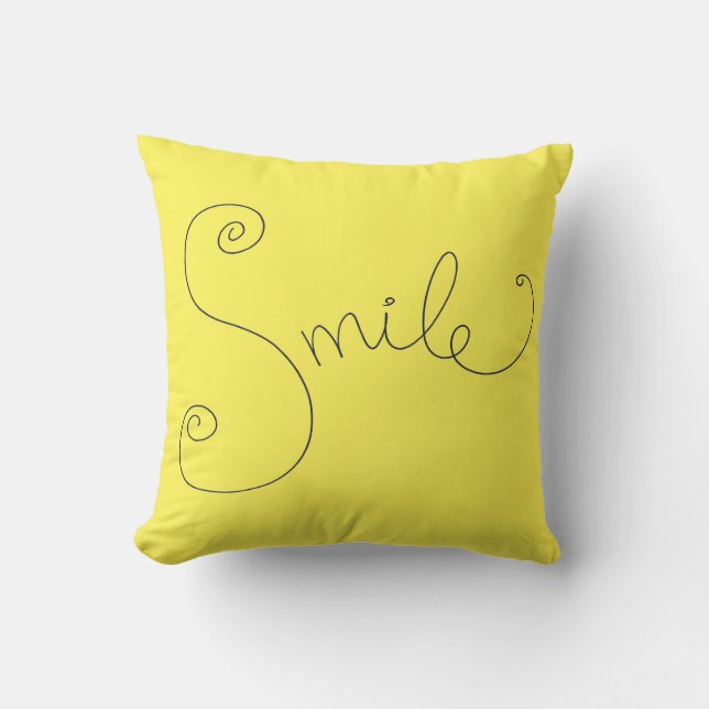 fun doodle smile modern simple desgin cushion (Front)