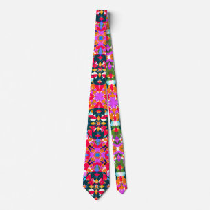 Fun Dopamine Dressing Positivity Pattern Colourful Tie