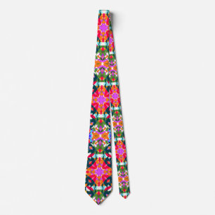 Fun Dopamine Dressing Vibrant Pattern Colourful Tie