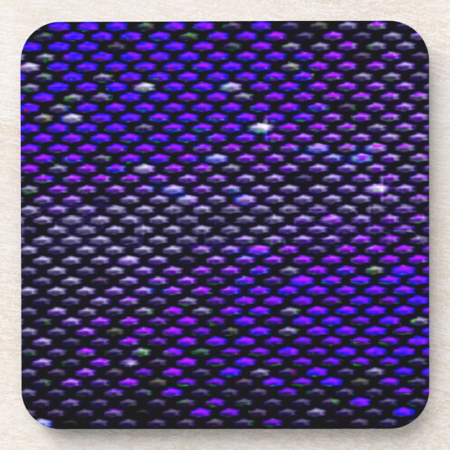Fun Dots Black, Blue Drink Coasters Set of 6 (Front)