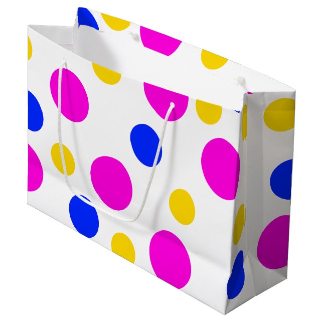 Fun Dots Large Gift Bag (Front Angled)