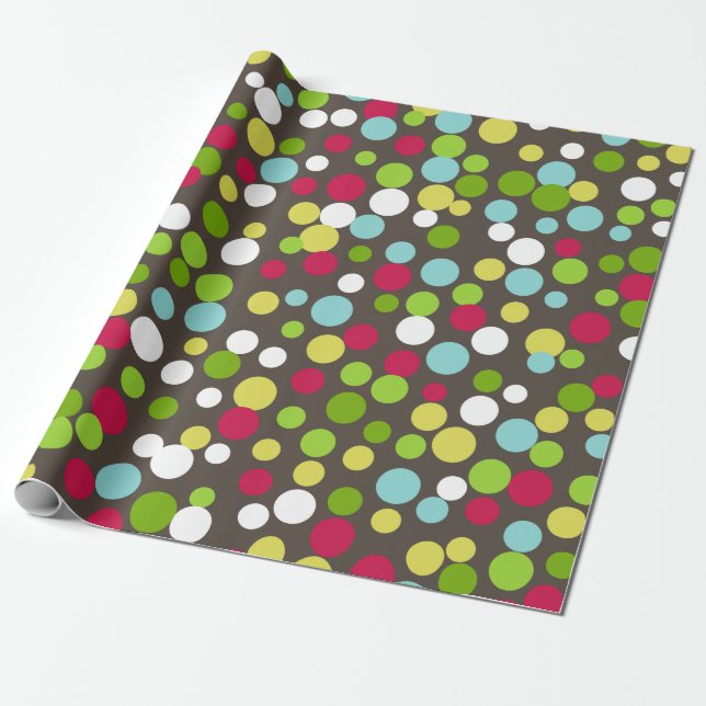 Fun Dots Wrapping Paper (Unrolled)