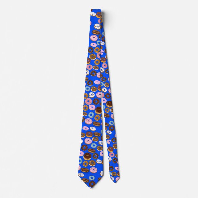 Fun Doughnut Neck Tie Blue (Front)