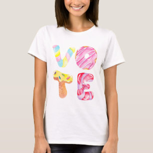 Fun Doughnuts and Candy Go Vote T-Shirt