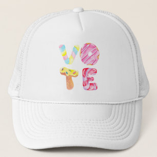Fun Doughnuts and Candy Go Vote Trucker Hat
