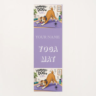 Fun Downward Dog Design  Yoga Mat