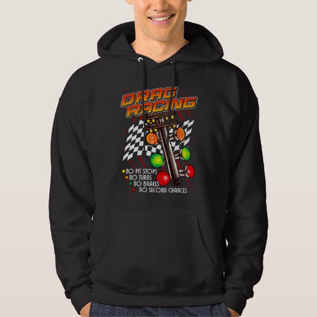FUN DRAG RACING Auto Car Event Hoodie (Front)