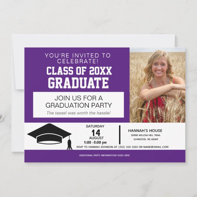 Fun Drive By Party 2020 Graduation Announcement (Front)