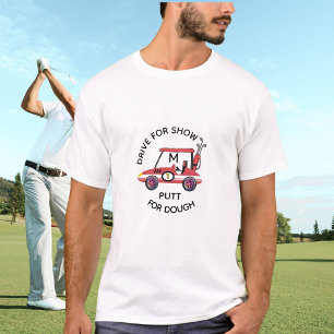 Fun Drive For Show Red Cart Monogram T-Shirt