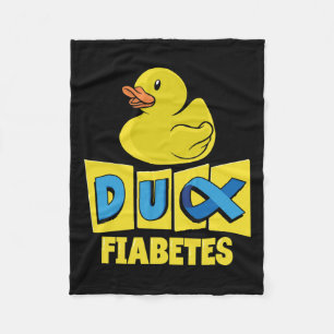 Fun Duck Diabetes Awareness  Fleece Blanket
