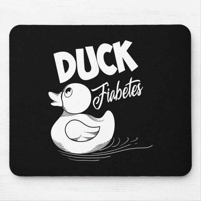 Fun Duck Fiabetes Cool Diabetes Awareness Support  Mouse Mat (Front)