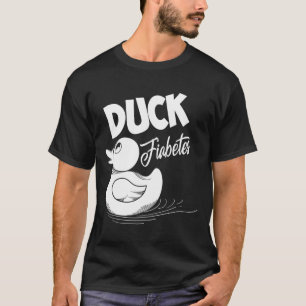 Fun Duck Fiabetes Cool Diabetes Awareness Support T-Shirt