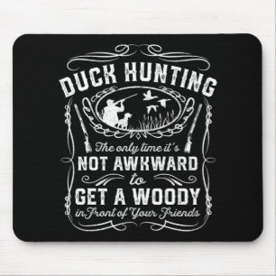 Fun Duck Hunting Vintage Woodie Hunter Friends Gif Mouse Mat