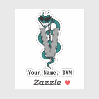 Fun DVM Personalised Sticker for Veterinarians