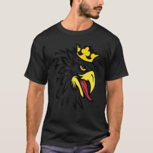 FUN EAGLE EAGLE BIRD WITH CROWN YELLOW EYES BOLD E T-Shirt