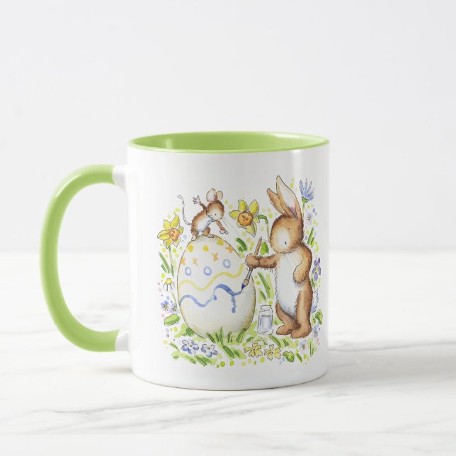 Fun Easter Bunny Personalised mug (Left)