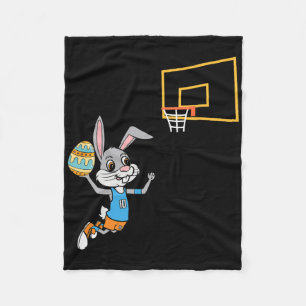 Fun Easter Egg Bunny Dunk Bysketbyll Game Easter K Fleece Blanket