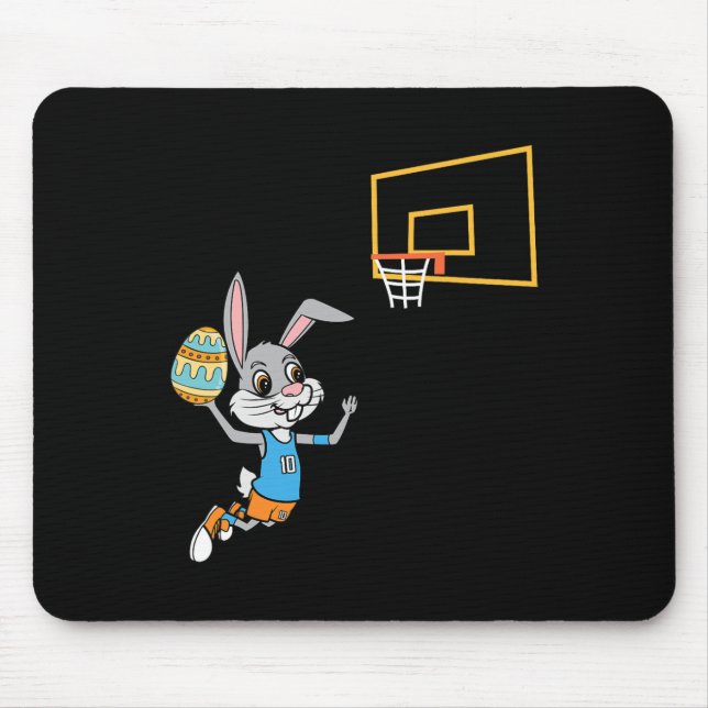 Fun Easter Egg Bunny Dunk Bysketbyll Game Easter K Mouse Mat (Front)