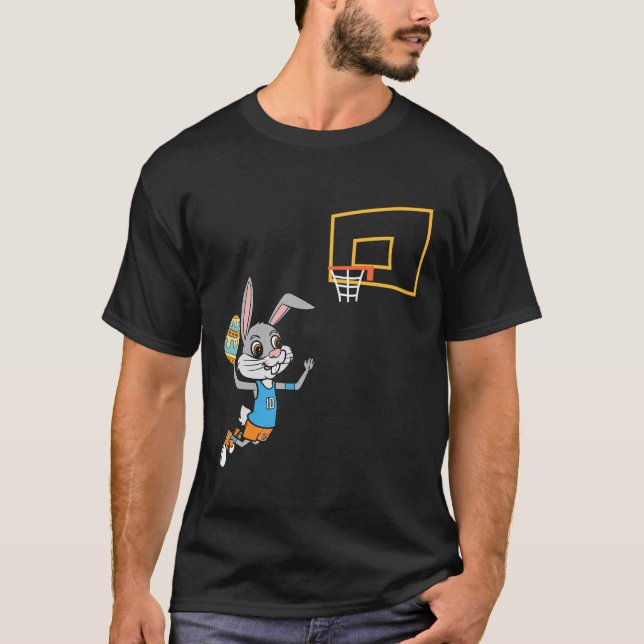 Fun Easter Egg Bunny Dunk Bysketbyll Game Easter K T-Shirt (Front)