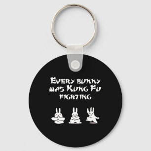 Fun Easter Every Bunny Was Kung Fu Fighting Karate Key Ring