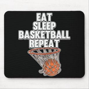 Fun Eat Sleep Basketball Repeat Sports Coach Playe Mouse Mat