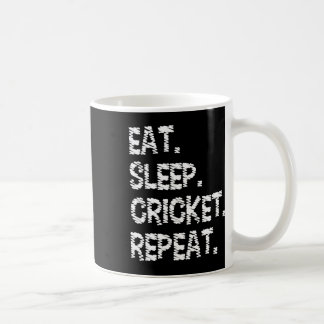 Fun. Eat. Sleep. Cricket. Repeat. I Live For Crick Coffee Mug