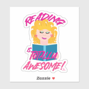 Fun Eighties Reading Epic Book Cartoon Art