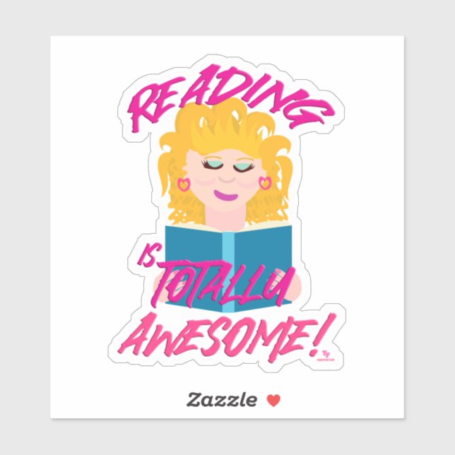 Fun Eighties Reading Epic Book Cartoon Art (Sheet)