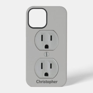 Fun electrical Wall Plug - Personalised iPhone 12 Pro Case