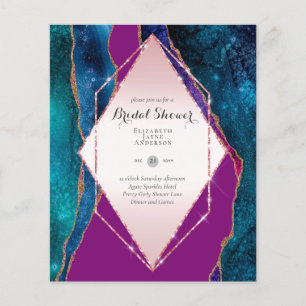 Fun Elegant, Glittery BUDGET Bridal Shower Flyer
