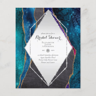 Fun Elegant, Glittery BUDGET Bridal Shower Flyer