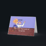 fun element of surprise card<br><div class="desc">A funny cartoon of a scientist in a laboratory who is surprised to discover the element of surprise funny card for a teacher on science day or teachers day.</div>