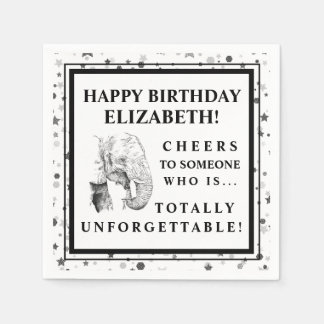 Fun Elephant Birthday Party Napkins